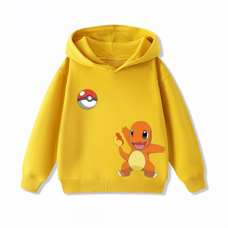 Felpa con Cappuccio Potdemiel Pikachu per Bambini Morbida e Comoda Adatta a Ragazzi e Ragazze Calda in Autunno e Inverno Felpa con Cappuccio per Bambini