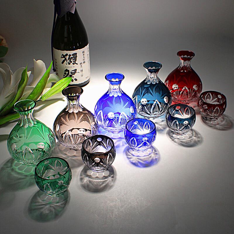 Edo Kiriko Handgeschnitztes Japanisches Sake & Spirituosen Glas