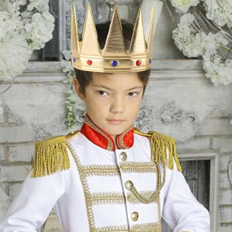 Royal Crowns Prince Crown Costume Accessories for Royal Themed Parties,Halloween,Cosplay,Roleplay Birthday Celebrations