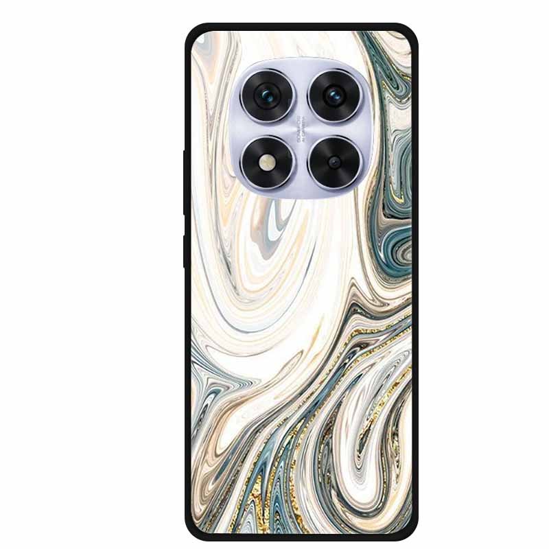 Tempered Glass Case For Xiaomi Redmi Note 14 Pro 5G Back Cover PC Hard Shockproof Cases Beer Marble Texture Cool Fashion Funda