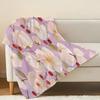 High-Density Flannel Fleece Floral Throw Blanket – Soft Warm Cozy for Sofa Napping, Halloween & Christmas Home Use