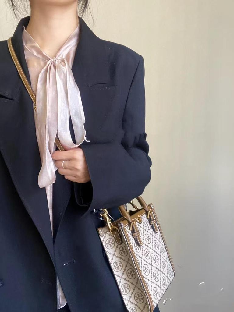 TB Mini Monogram Music Sheet Canvas Tote - Fashionable Handbag & Crossbody Bag for Women