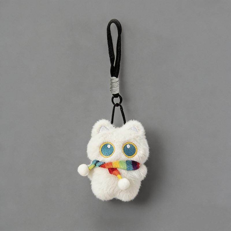 Portachiavi Peluche Gatto Nero Giocattolo Per Bambini E Adolescenti Regalo Carino Accessorio Animale