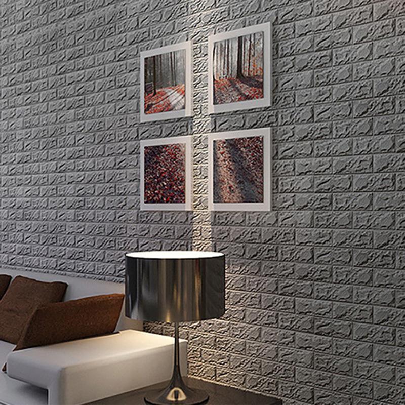 3D Soft Foam Self Adhesive Wallpaper PVC Waterproof For Home Decoration Peel and Stick 70CMx10M Home Decoration Essential