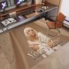 Custom Name Crystal Velvet Rug,Billie Eilish Comfortable Anti Slip Floor Mat For Room Decoration