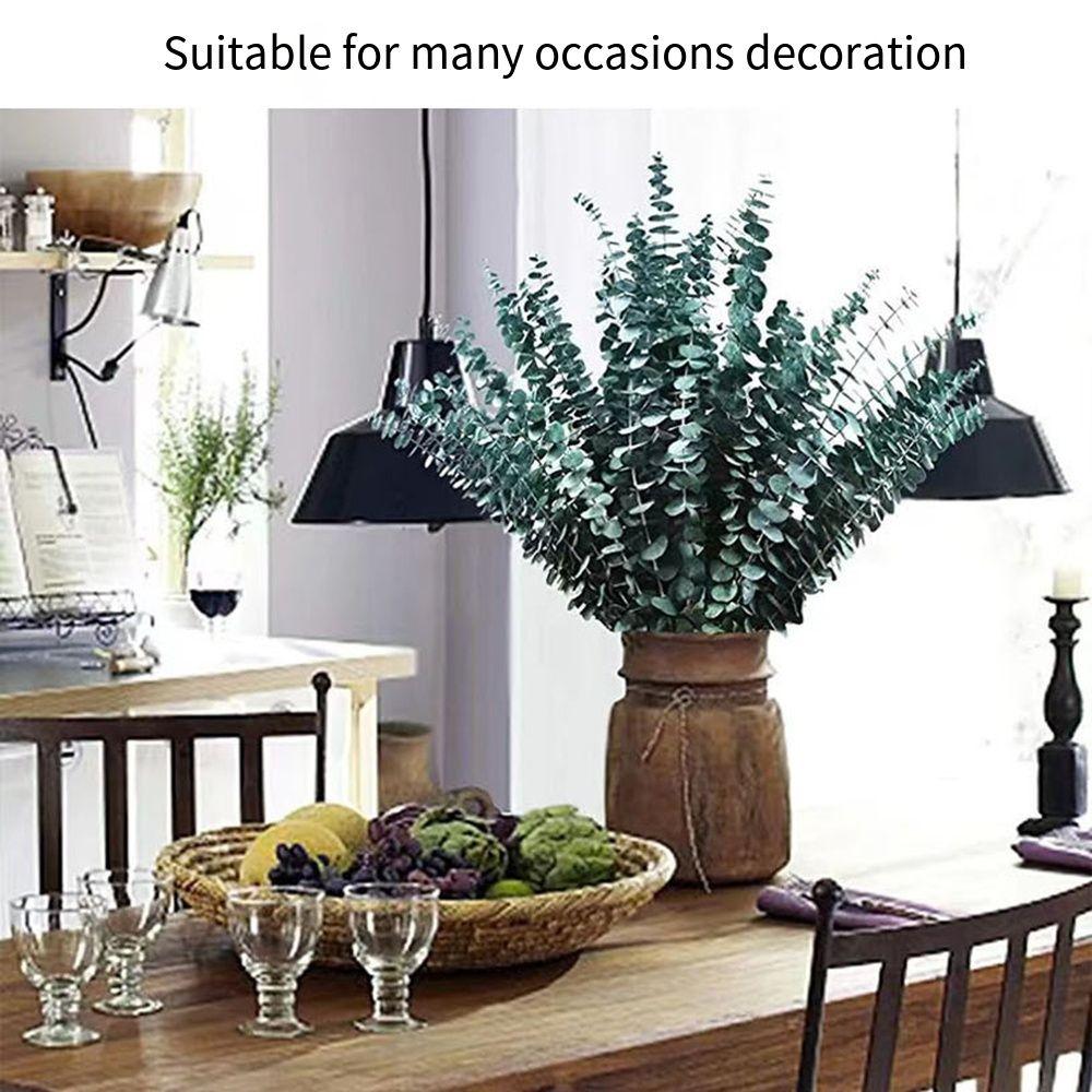 10 Pcs Real Leaves Artificial Plants Flowers 22 inch Preserved Eucalyptus Stems  Shower