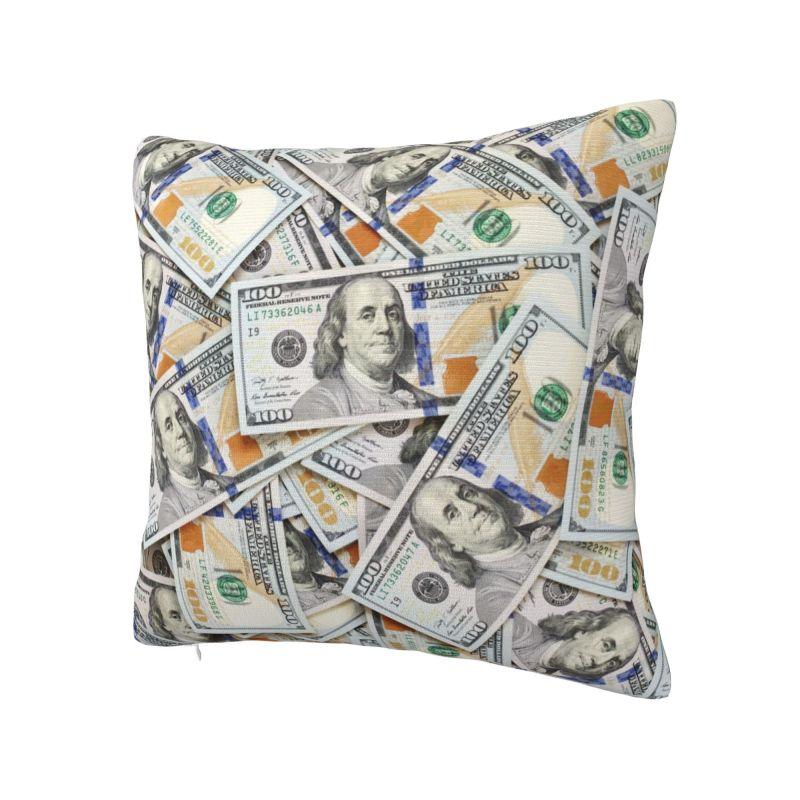 Money Cash Print Throw Pillow Case Decoration 3D Print Dollar Bill Sofa Chair Cushion Cover Polyester Cozy Pillowcase Dakimakura
