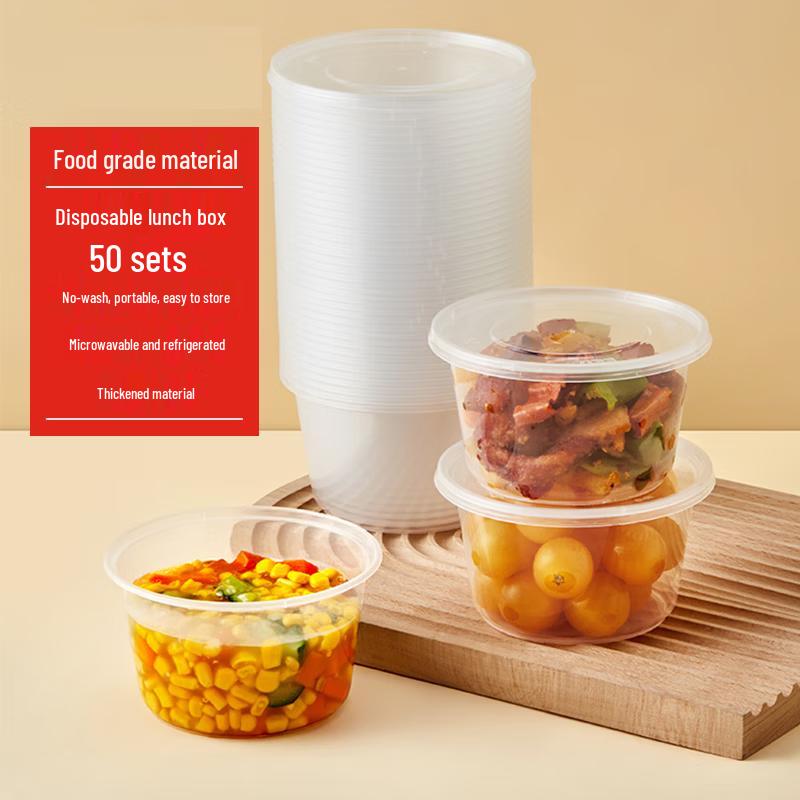 Disposable Microwaveable Round Plastic Food Containers