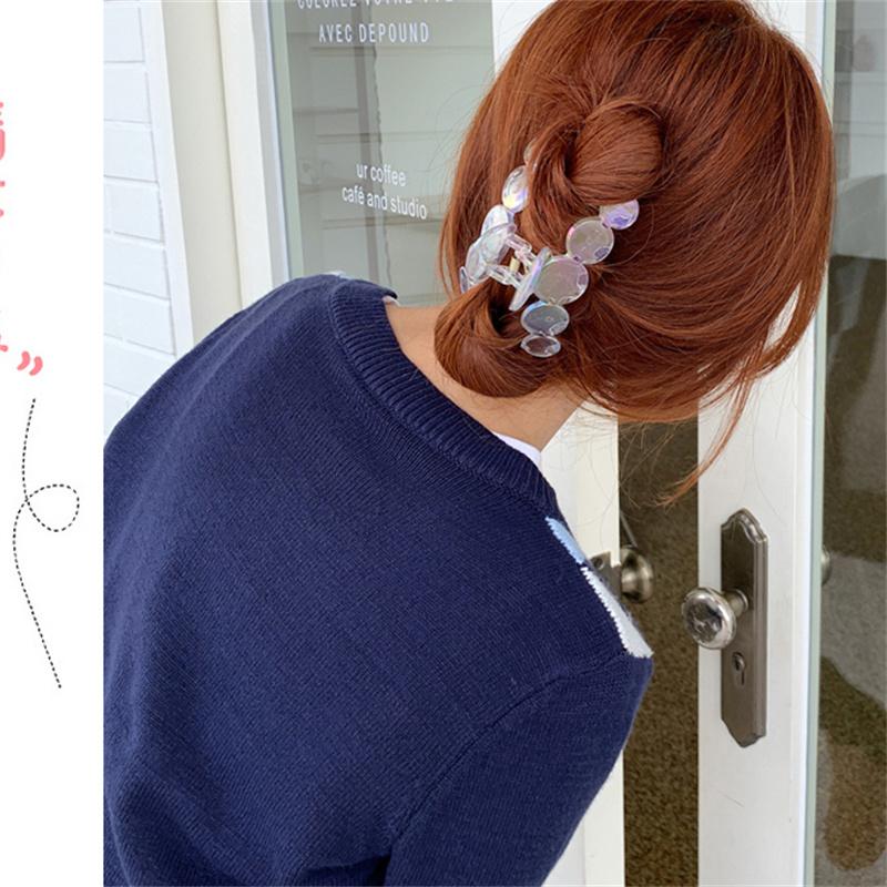 Elegant Mermaid Color Hair Claw Colorful Korean Cute Sweet Hair Clips for Women Hairpin Hair Accessories 2024 New Trendy
