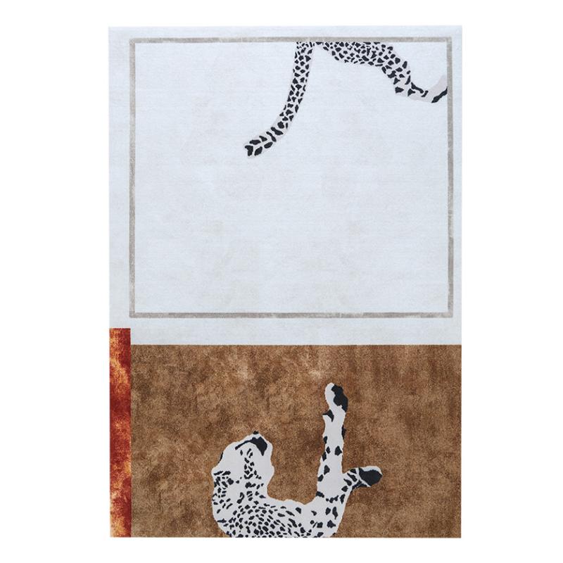 Light Luxury Plush Lounge Rug Home Bedroom Decor Leopard Print Carpet Thicken Study Non-slip Mat Nordic Carpets for Living Room