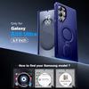 For Samsung Galaxy S25 Ultra With 360° Spin Stand,Military Grade Protection,Fit for Magsafe,Shockproof Case With Kickstand-Blue
