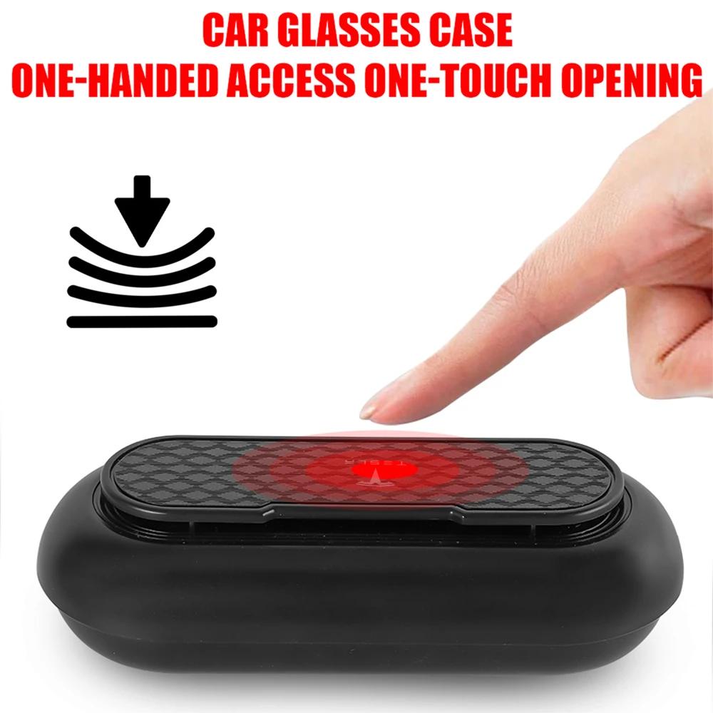 Car Sticker 2025 New Tesla Car Sun Visor Clip Glasses Cards Case Sunglasses Storage Holder For Tesla Model 3 Model S X Model Y R