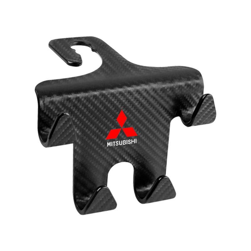 

1/2PCS Multi-Purpose Car Seat Headrest Hook Mobile Phone Holder For Mitsubishi ASX Lancer Pajero Outlander L200 EVO Sticker