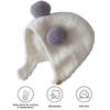 Nette Winter Warme Kinder Mädchen Jungen Baby Hut Fleece Hut mit Ball Dekor Patchwork Farbe Gehörschutz Hut Weiche Neugeborenen motorhaube Hut