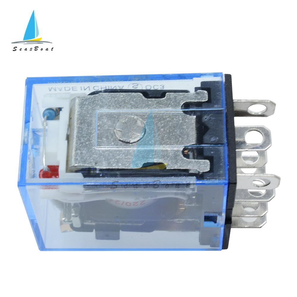 DC 12V 24V 220/240V AC 10A 8PIN Coil Power Relay DPDT LY2NJ HH62P HHC68A-2Z With Socket Base Relays 5