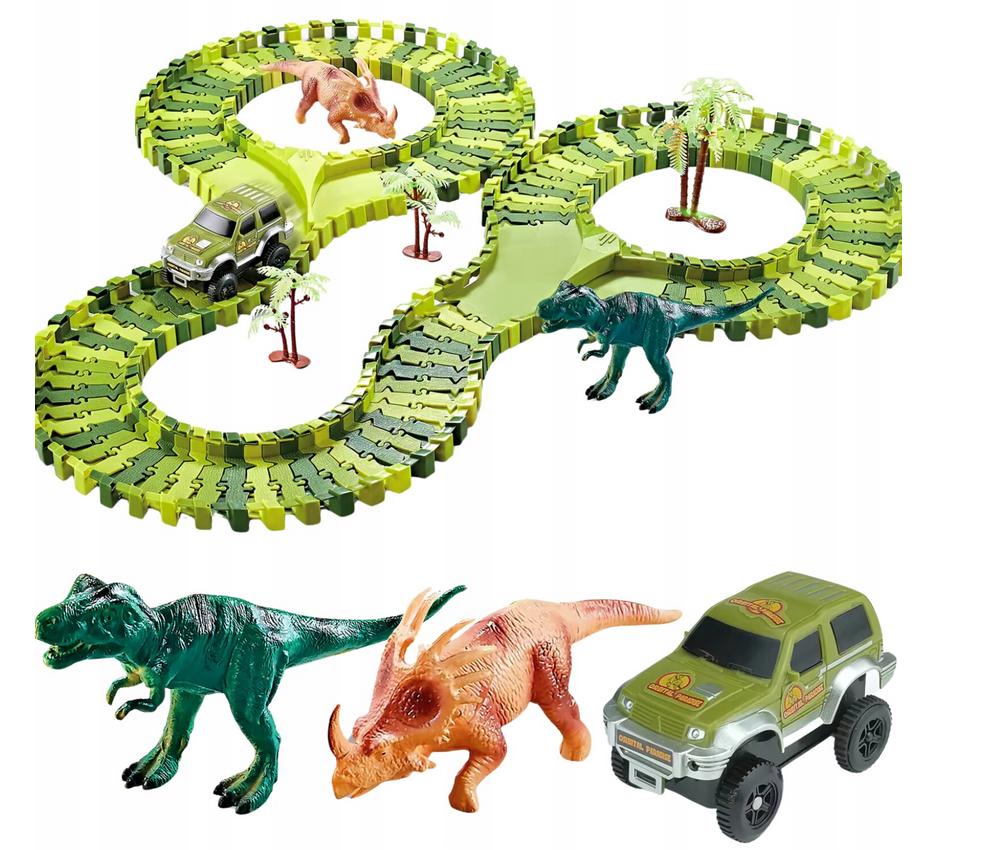 Pista dei Dinosauri Mega Parco Set di Costruzione 120 Pezzi XL