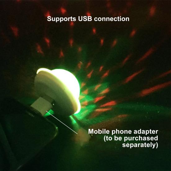 Mini DJ Party Light Super Jasne Kolorowe Oświetlenie LED RGB Telefon Komórkowy Laptop USB Obrotowe Światło Sceniczne Do Baru Dyskoteka Wesele Impreza Nagranie Studio