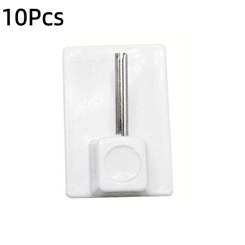 5/10Pcs Self Adhesive Wall Hooks Kitchen Bath Storage Curtain Buckle Accessories