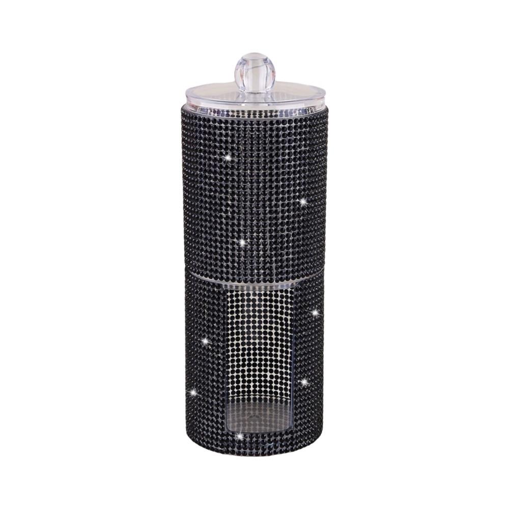 

Plastic -Studded Storage Box Round Cotton Swab Storage Box for Living Room