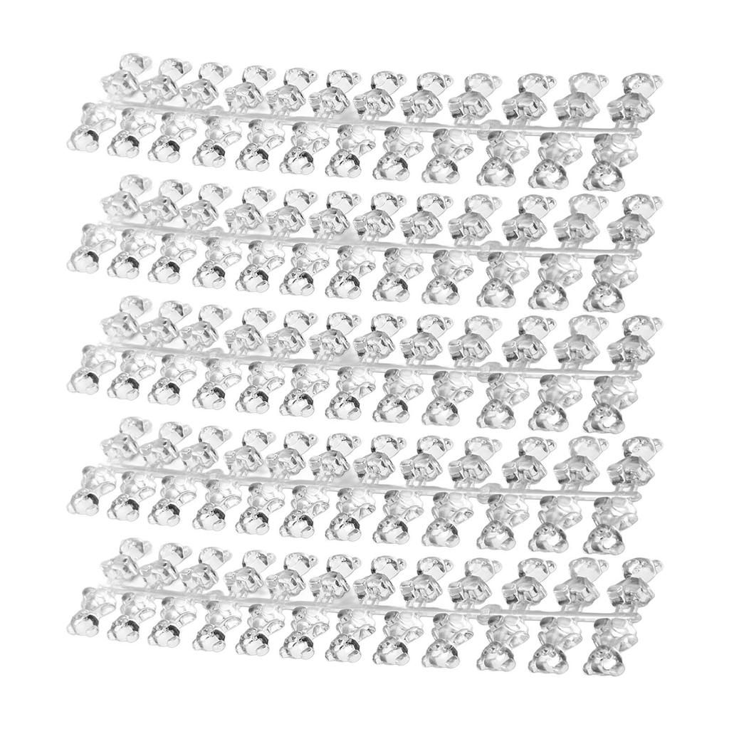 120Pcs Bear Shape Nail Color Display Card Nail Tips Color Chart Nail Art Practice for Manicurists Nail Salons