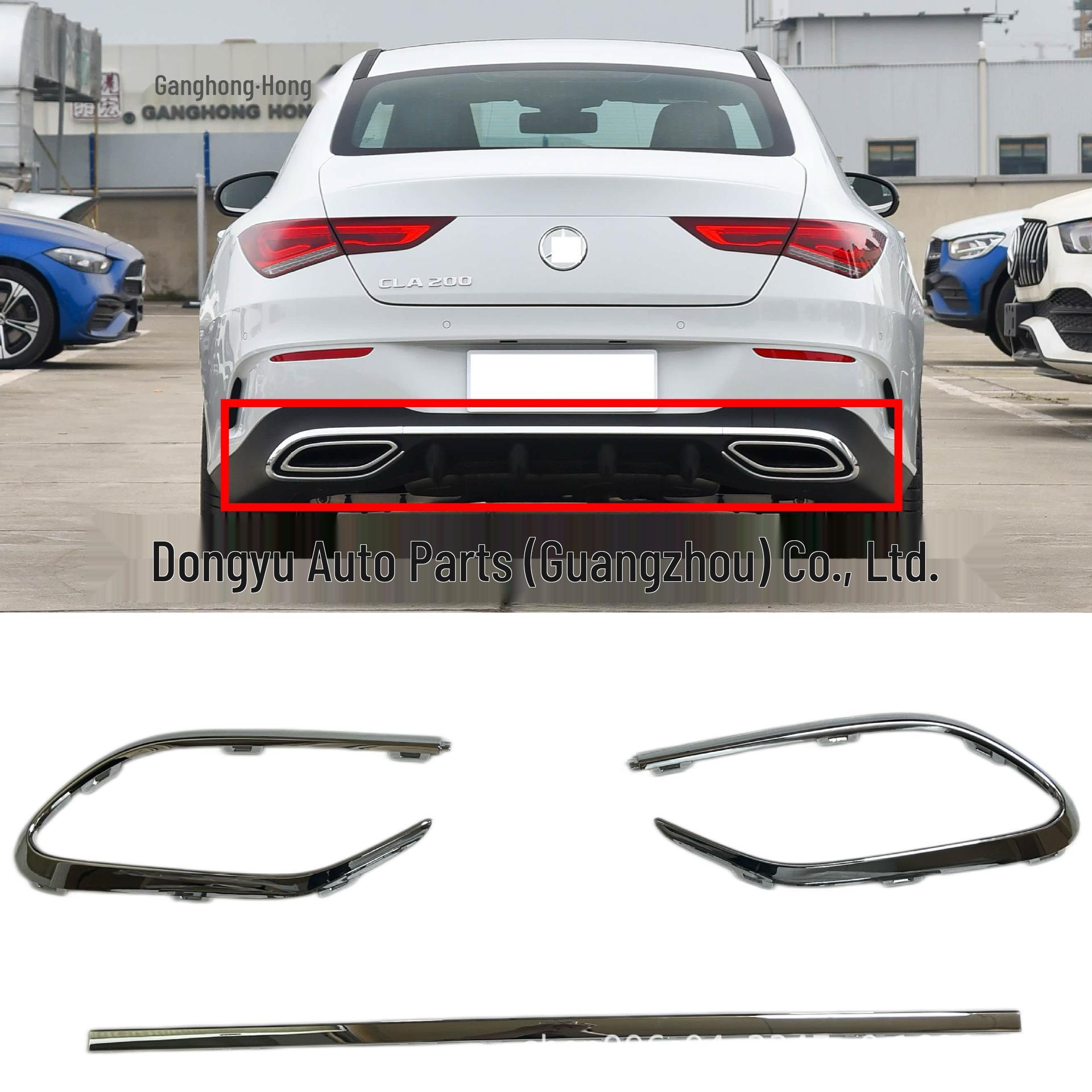 

Mercedes W118 CLA 20-23 Rear Bumper Trim (1188851902, 1188852002, 1184920100) Exhaust Pipe Bright Frame Left 1184920100