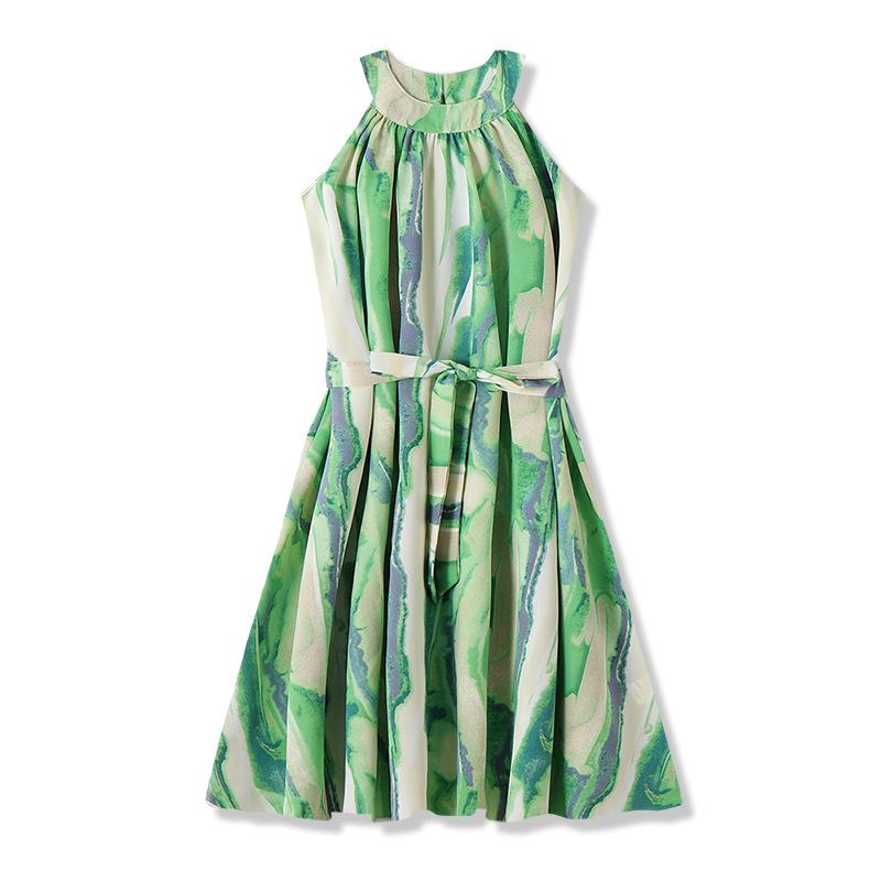 Bohémské letní plážové rodinné oblečení: Trendy šaty s krátkým rukávem pro matku a dceru/syna