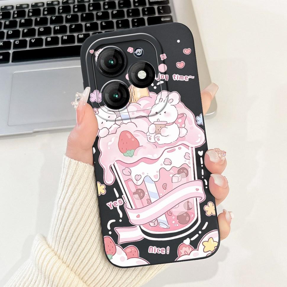 For ITEL A70 Case A665L Luxury Panda Painted Cover Silicone Soft TPU Phone Case For ITEL  A 70 80 A70 A80 ShockProof Back Cover