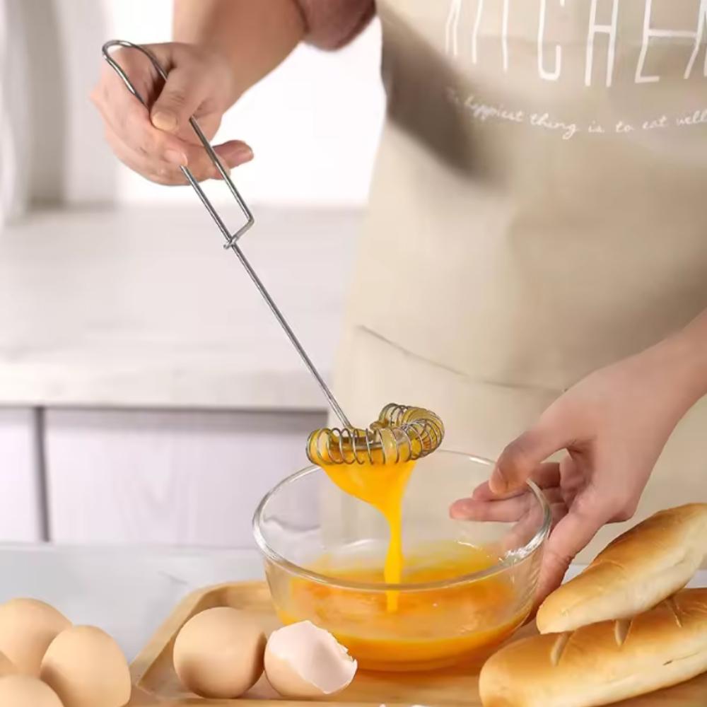 Hand Whisk Baking Tools Spring Stainless Steel Bubbler Household Egg Whisk Hand Whipped Cream Kitchen Gadgets and Accessories