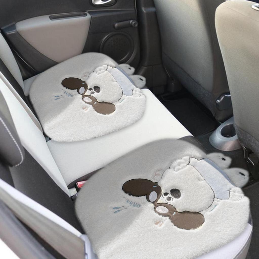Seat Cushion Cartoon Puppy Plush Seat Cushion Armchair Sitting Pad For Elderly Chair Office Travel Wheelchair Truck Airplane