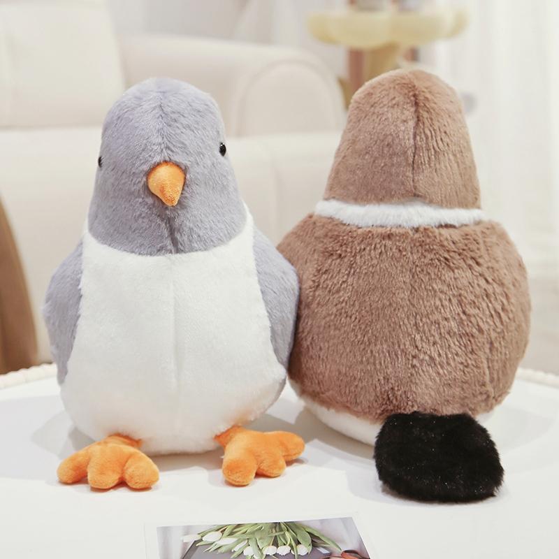 Peluche Piccione Roccioso Simulazione Cartone Animato Kawaii Piccioni Bianchi Peluche Bambole Dolci Colombe della Pace Arredamento Casa Regalo per Bambini