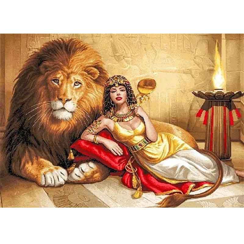 

5D алмазная живопись египетский фараон икона Алмазная вышивка религия Алмазная мозаика кошка изображение горный хрусталь домашний декор