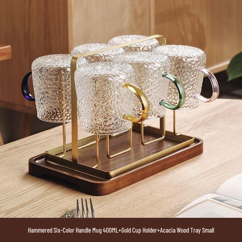 Japanese Hammered Glass Drinkware Set