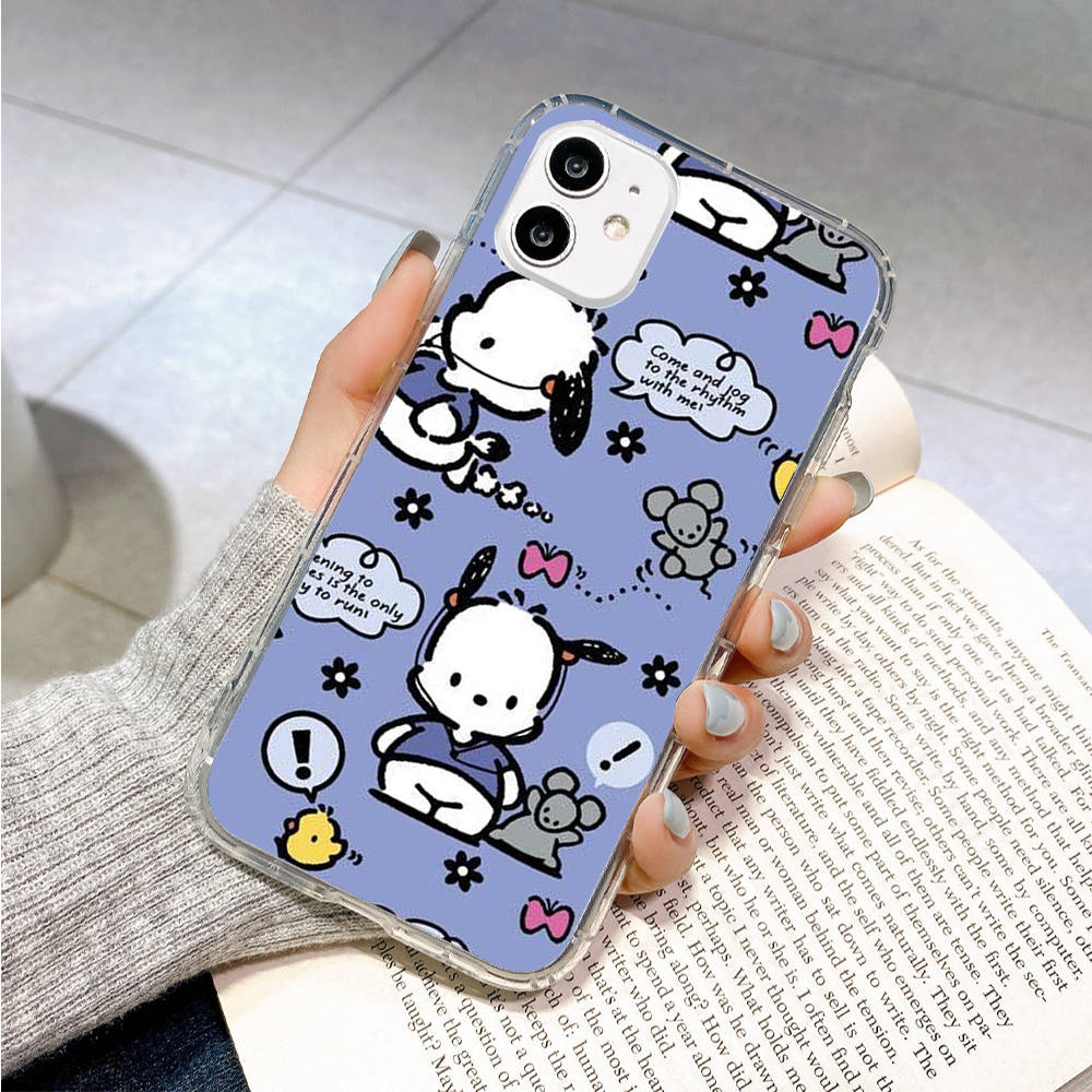Case for Samsung A04 A14 A23 A34 A54 M23 M33 M52 M53 Realme 10 9 C30S C35 C55 VIVO Y02S Y21 Y51 X80 Pro Transparent Cover LI18 Pochacco