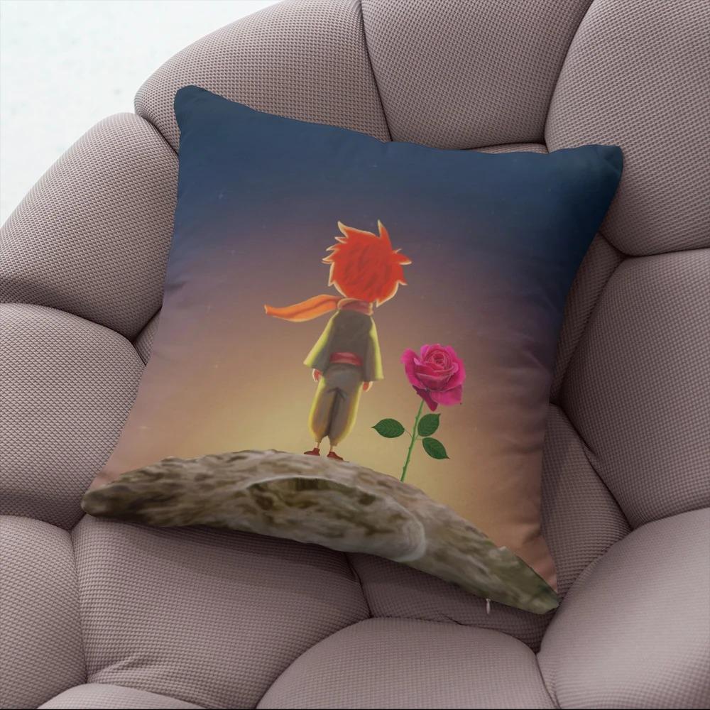 Little Prince Printed Cartoon Pillowcase Interior Decoration Office Living Room Home Pillowcase
