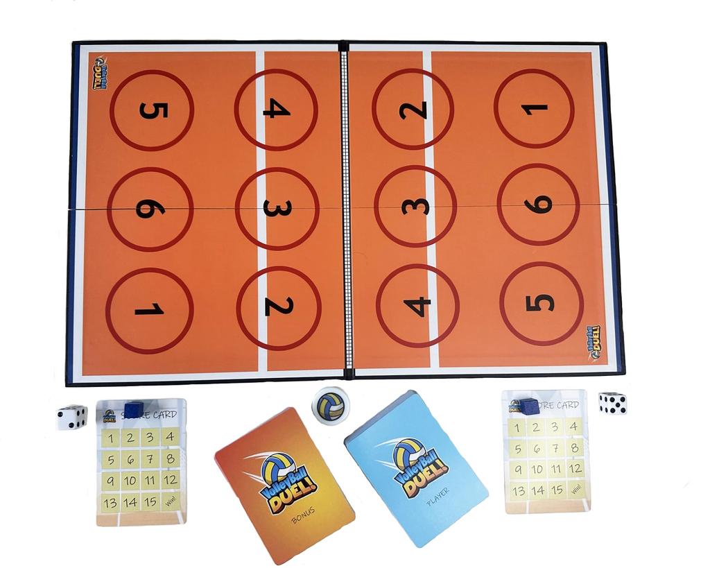 Volleyball Action Strategy Volleyball Board Game Indoor Theme Ages 2 Players 1v1 or 2v2 Average Play Time 15 Minutes Gift for Volleyball Players and