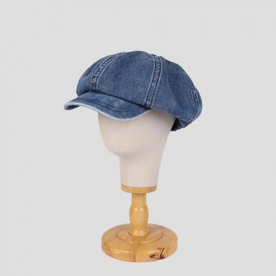 Lady Casual Hat Cap Beret Denim Hat Newsboy Flat Baggy Summer Cap Oversized Hat