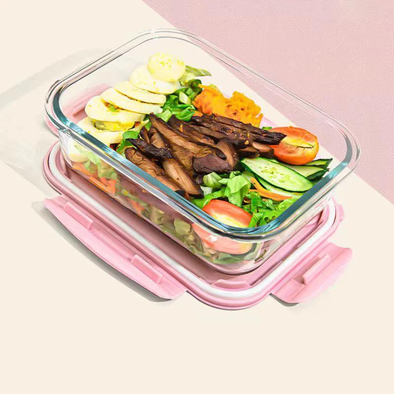 New style Lunch Box Glass 1111ml Microwave Bento Box Food Storage Box school food containers compartment