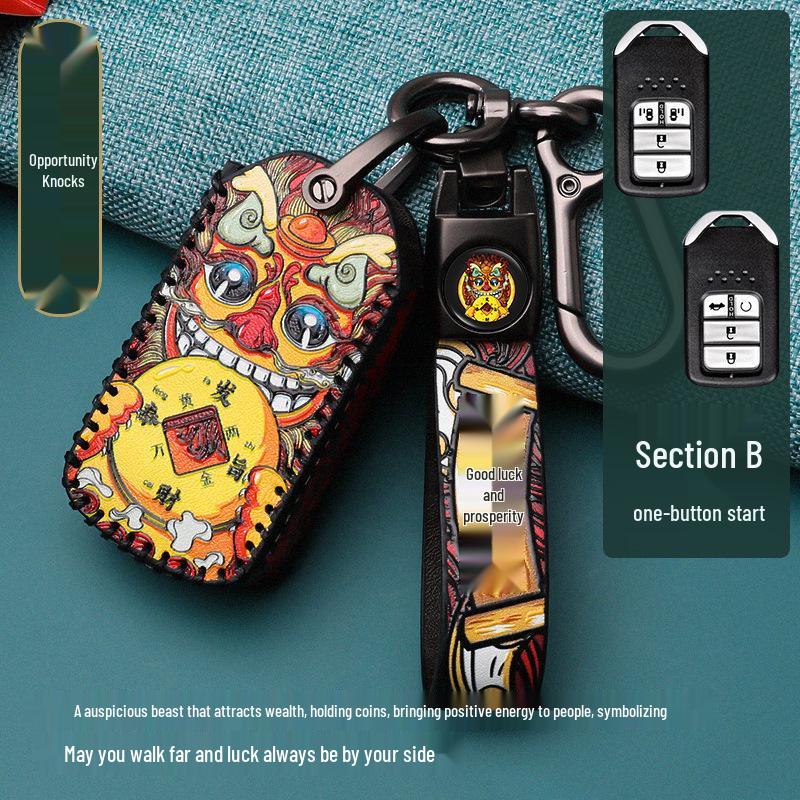 CRV Key Case for 11th Gen Accord, Civic, XRV, Haoying, & Xingge Remote Control Shell Buckle Set