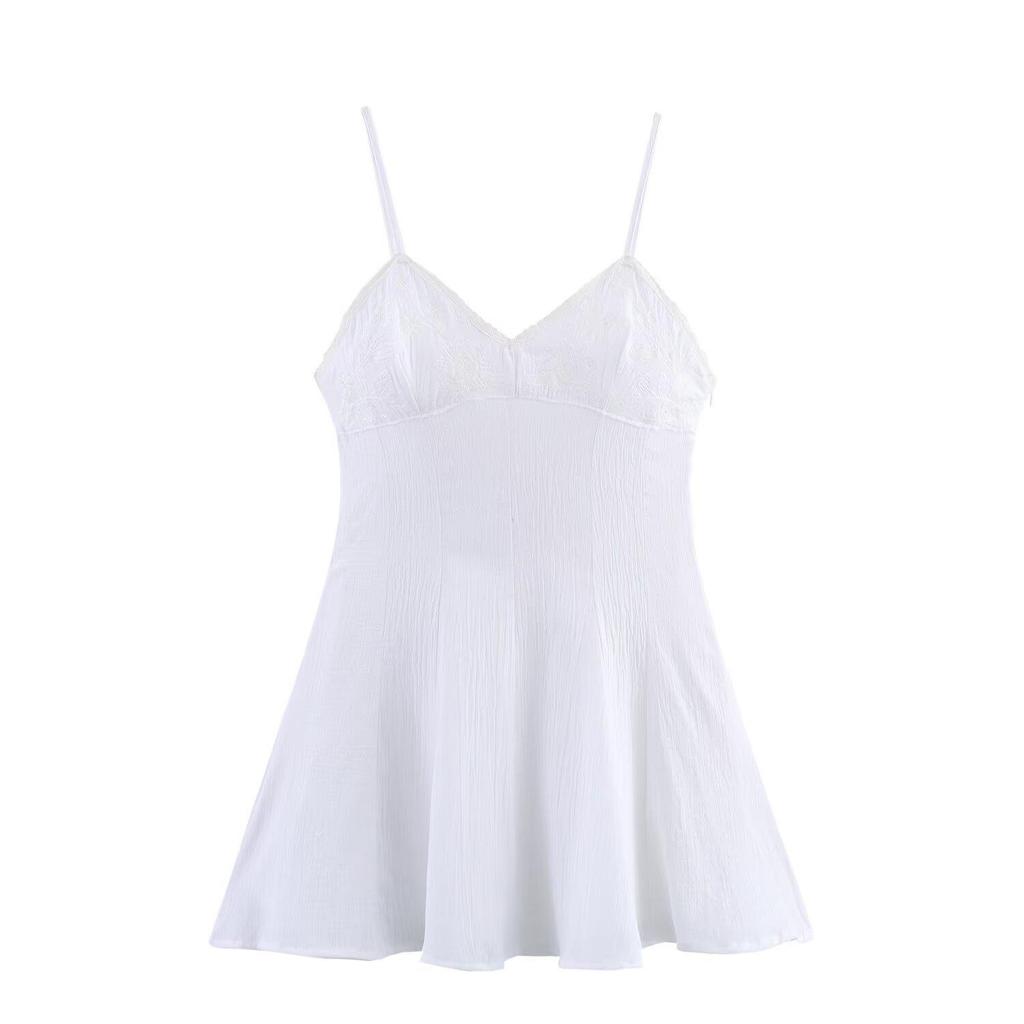 Spring 2025 Women's European & American Style Embroidered Short Dress