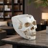 Skeleton Skull Resin Decor Ashtray With Handcrafted Carving For Halloween Home Office Ornament