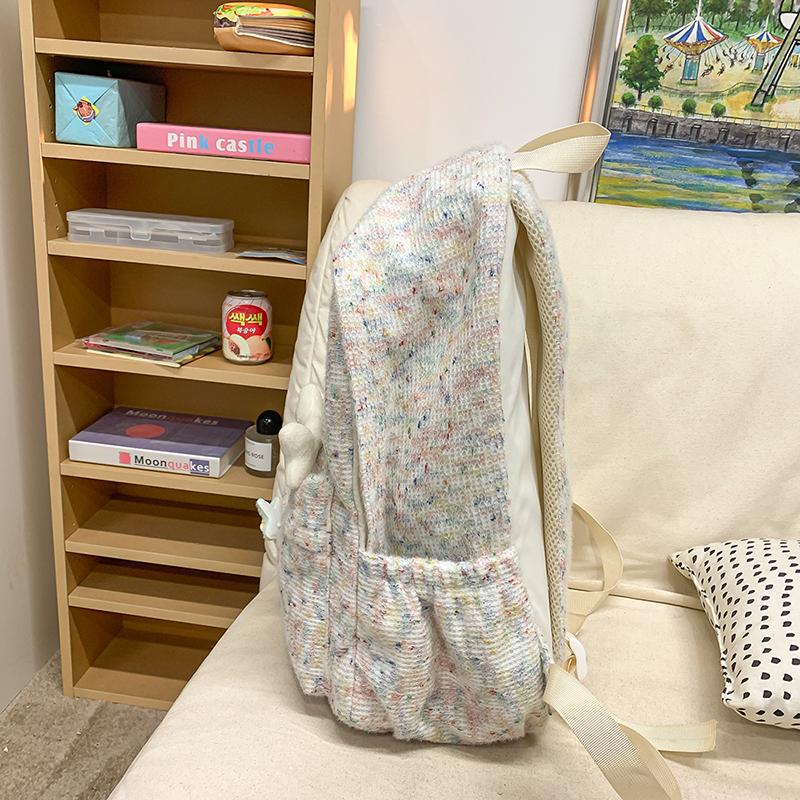 Student Schoolbag Women's Knitter Backpack