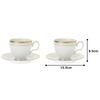 Noritake Cup Saucer 250cc Hampshire Gold Fine Porcelain & (Pair Set) (Coffee/Tea) (P91988/4335)