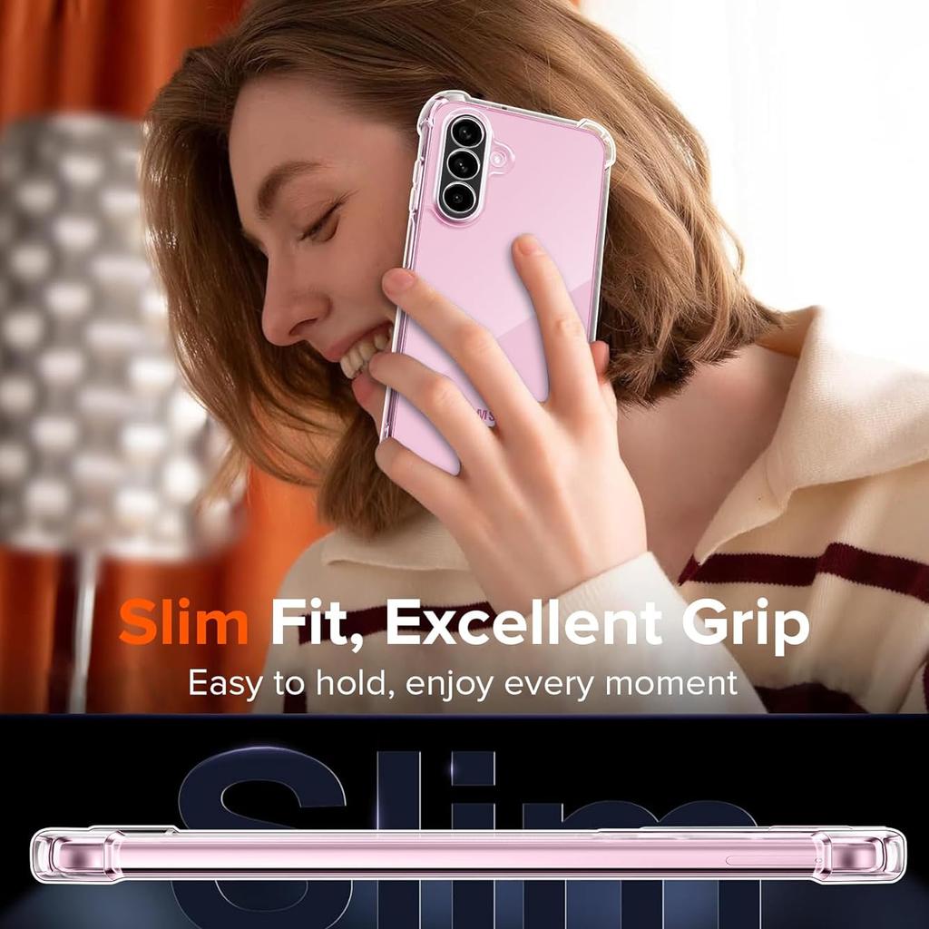 Klare Hülle für Samsung A06 A16 A26 A36 A56 A05 A05S A15 A25 A35 A55, weiche TPU-Stoßstange, vollständige Schutzhülle, stoßfeste, transparente Abdeckung