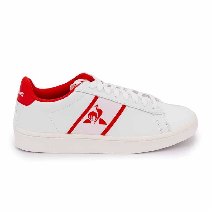 

Классические кроссовки из мягкой кожи белый/красный Мужское LE COQ SPORTIF