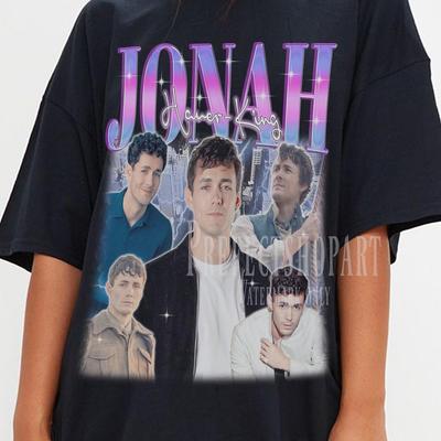 T-shirt Bootleg Vintage di Jonah Hauer King, Merchandising Attore Retrò Anni '90 di Jonah Hauer King, Maglietta per Fan Stella di Hollywood, Regalo per Appassionato di Cinema