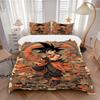 3pcs Goku's Epic Journey Dragon Ball Z Print Bedding Set (1 Cover + 2 Pillowcases, Without Inserts), This Printed Bedding Set Is Soft and Co