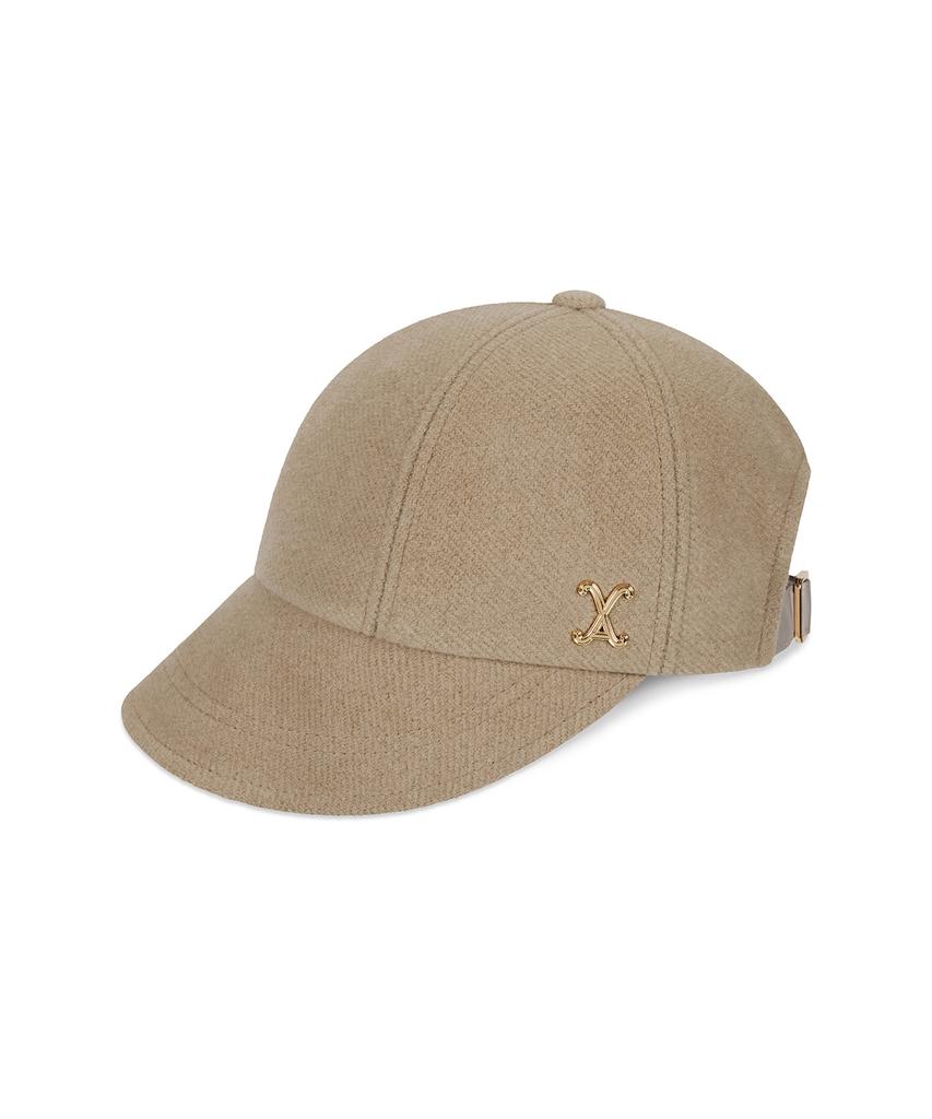 Bajal Va Curved Studded Link Bonnet Hat Beige