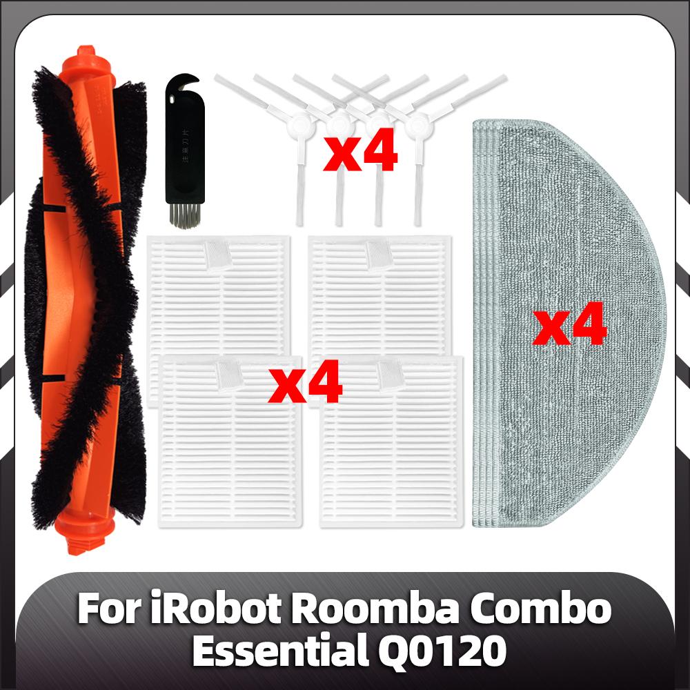 Compatible for iRobot Roomba Combo Essential Replacement Main Side Brush HEPA Filter Mop Pads Spare Parts Accessories