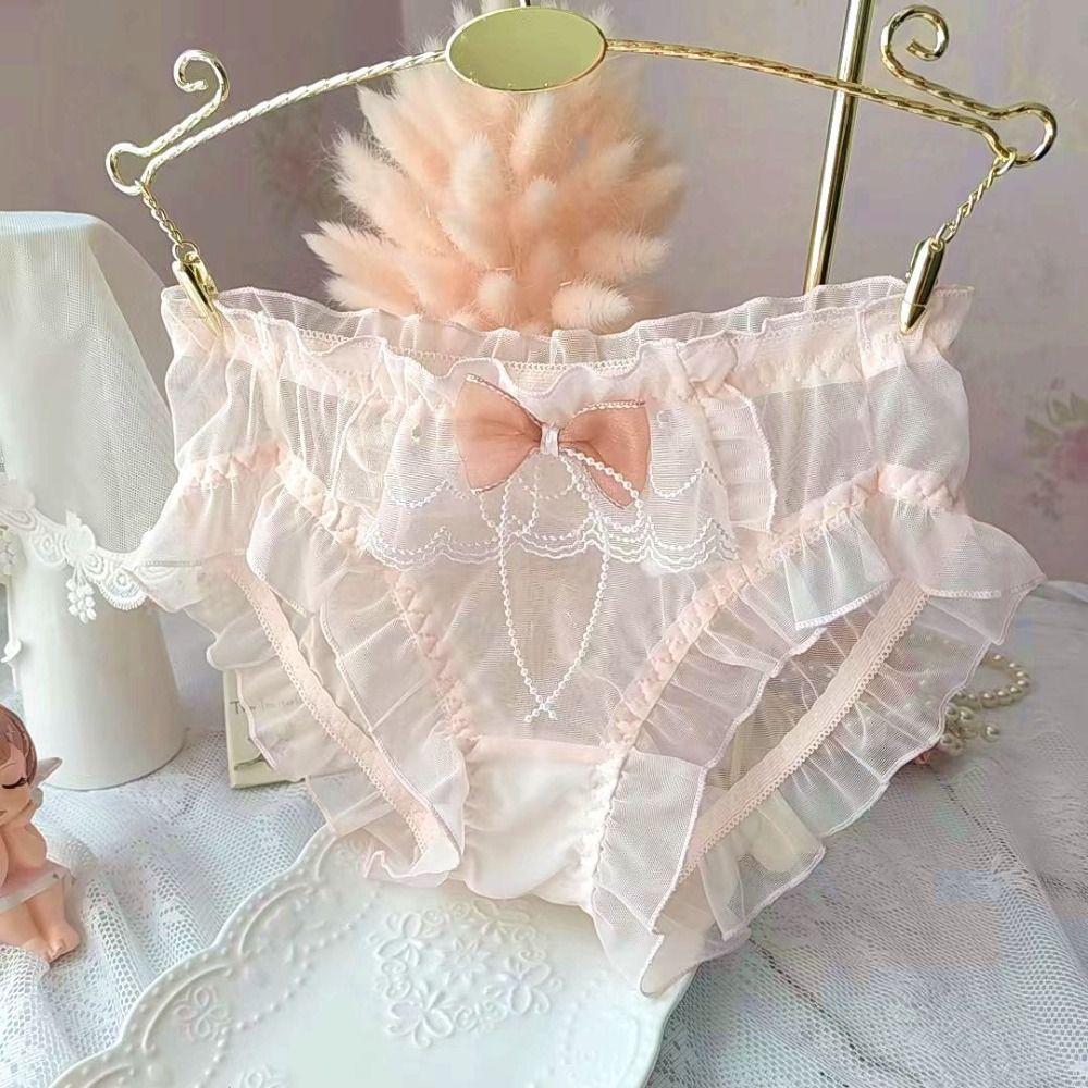 Bowknots Sexy Underwear Princess Ruffle Briefs Cute Lingerie
