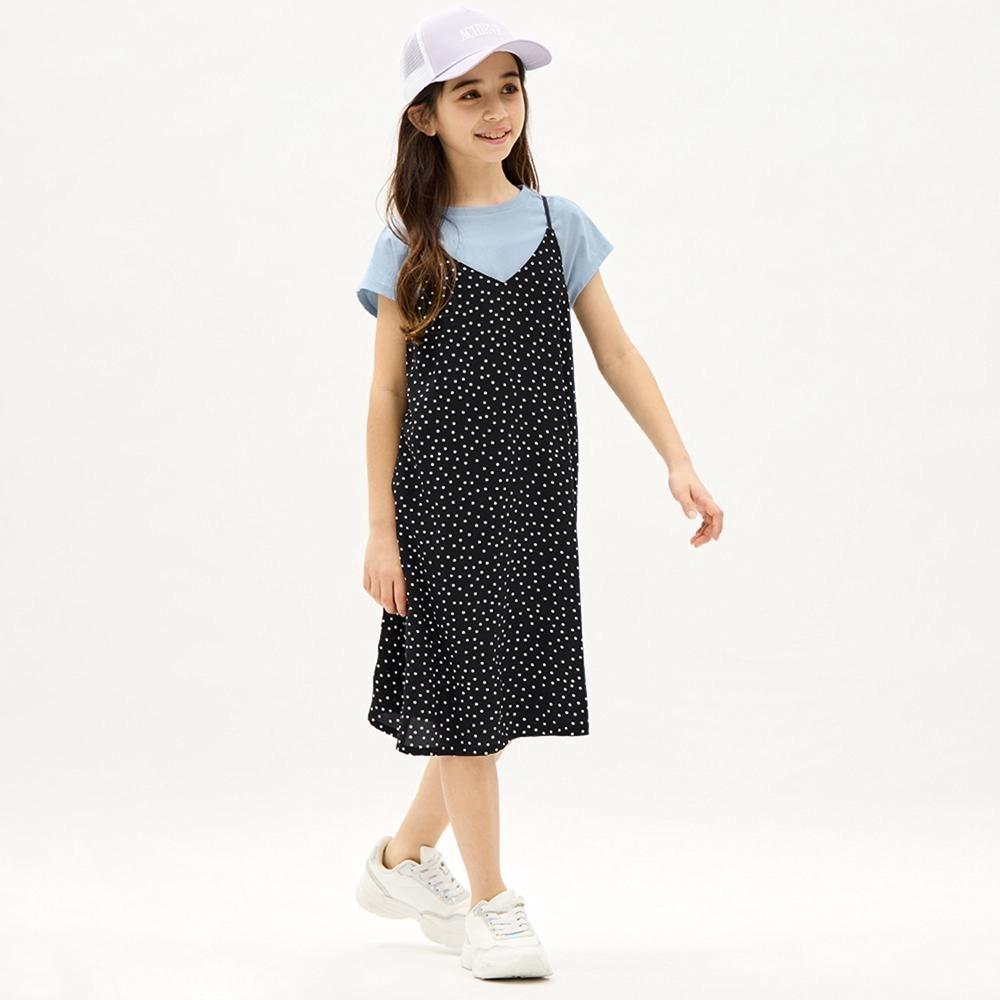 

Платье-бретелька в горошек с коротким рукавом GU by Uniqlo GIRLS2WAY